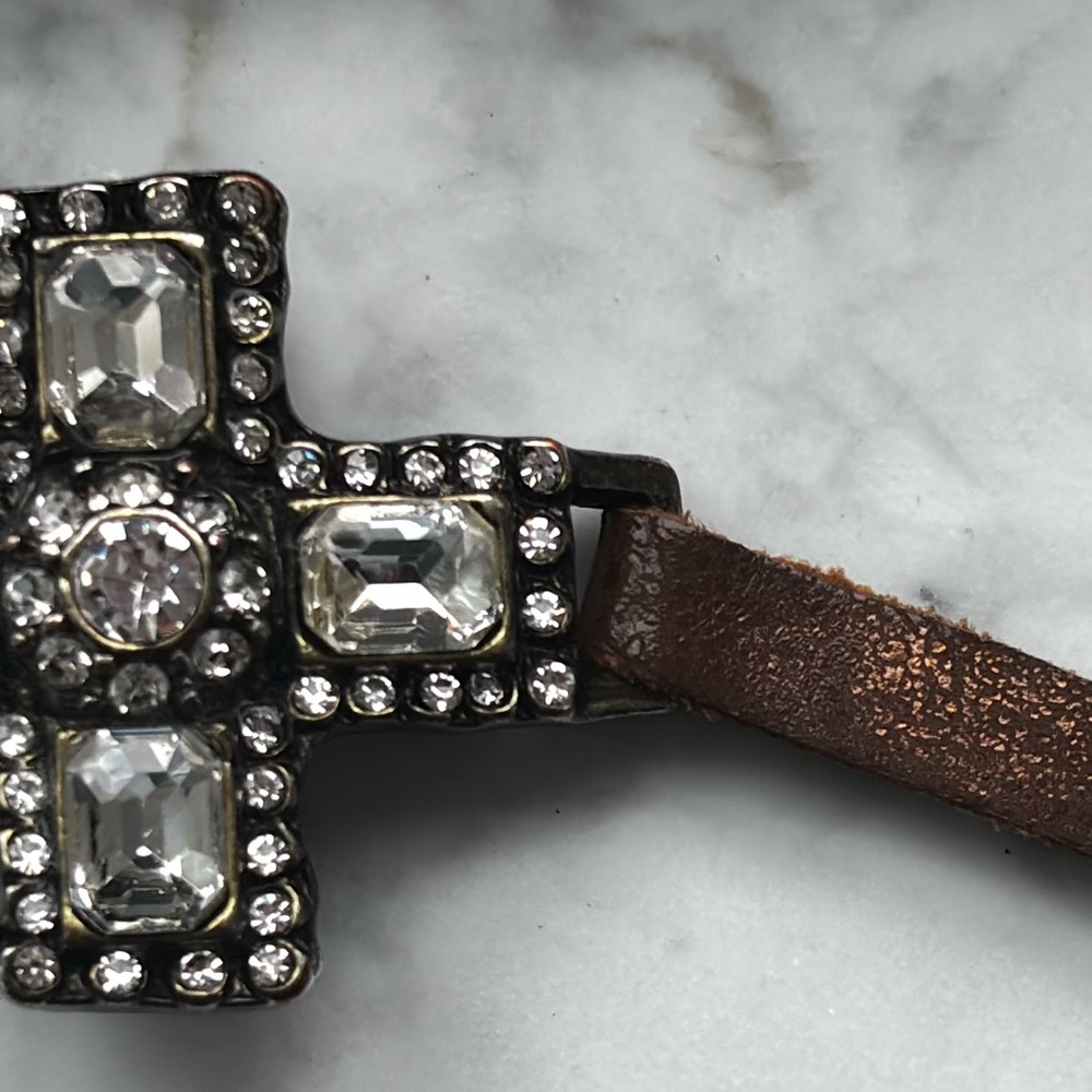 Silver Rhinestone Cross Bracelet - Picture 11 of 13
